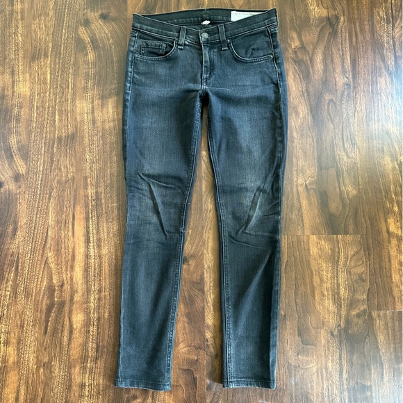 RAG & BONE Black Skinny Jeans in Rock - Picture 2 of 10